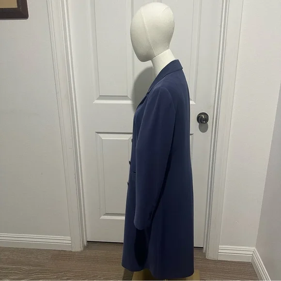 Kasper Women's Classic Blue Trench Coat - Picture 2 of 5